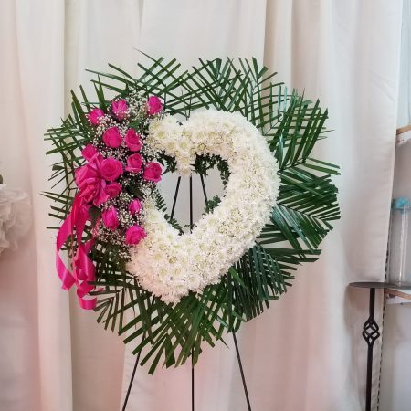 Open Heart White and Pink