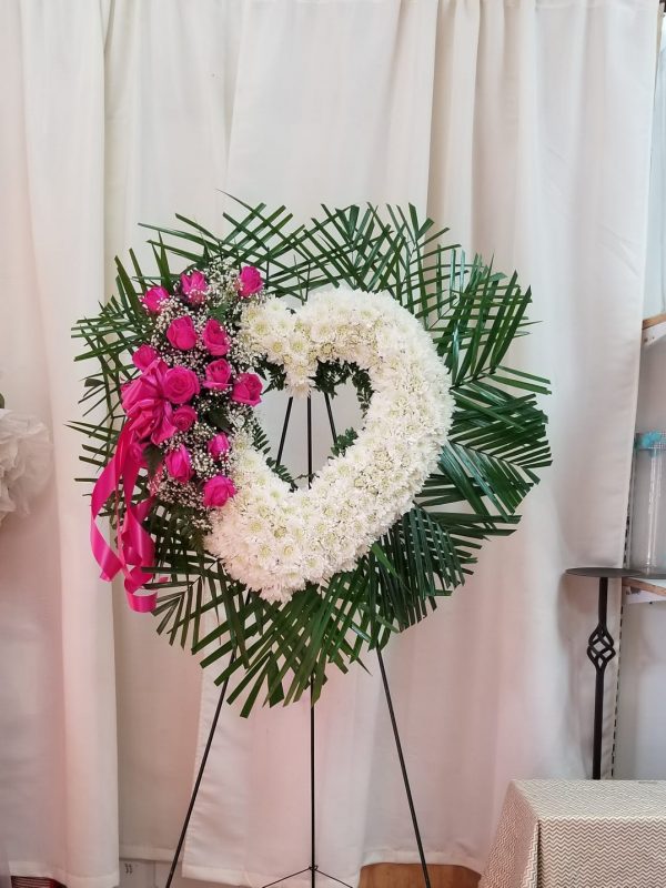 Open Heart White and Pink