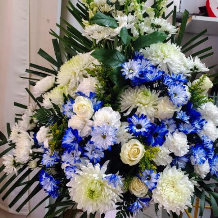 Blue White Flowers Condolence