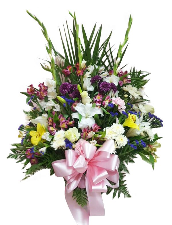 Mixed flower basket