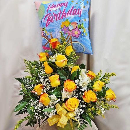 Bouquet Yellow Roses Birthday