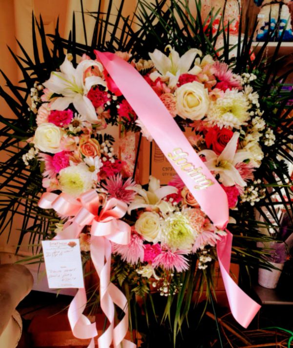 Pink and White Open Heart