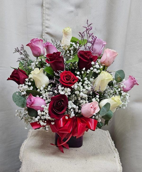Sweet mixed color roses
