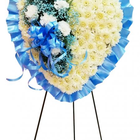 Medium baby blue heart