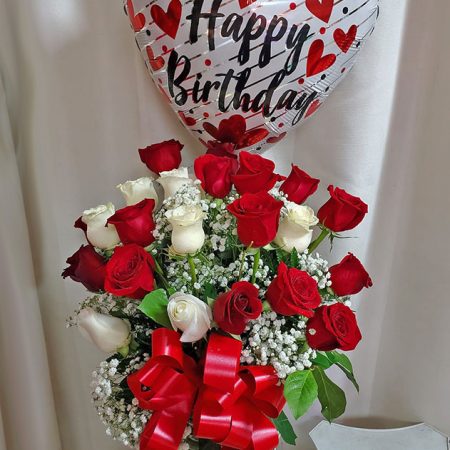 Balloon Red and Rose Bouquet