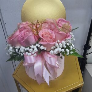 12 Pink Roses Bouquet