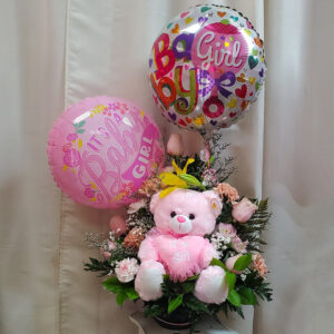 New baby Flowers ballon Teddy bear
