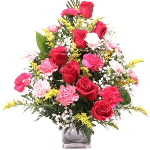 Canation and roses in color