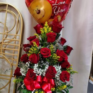 Love you red roses bouquet