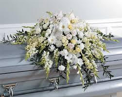 White casket cover